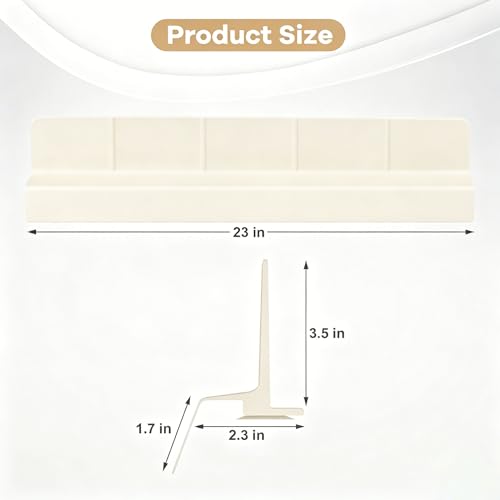 Sink Splash Guard with Suction Cups, 23", Silicone Water Guard for Kitchen & Bathroom, Faucet & Countertop Protector, Easy Install, Dishwasher Safe, Cream - color: Cream, size: 23''