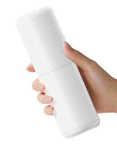 Toothbrush Holder Travel – Portable Toothpaste and Tooth Brushes Case for Traveling with Rinse Cup, Leak-Proof Cover for On-The-Go Oral Care (White) - color: White