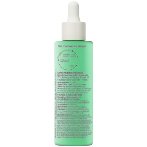 Pacifica Scalp Love Rosemary Mint Serum - Dry, Flaky, and Itchy Scalp Serum, Hydrating, Moisturizing, and Calming Treatment Formulated with Witch Hazel, Vegan and Cruelty-Free - 2 Fl Oz