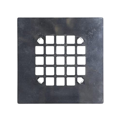 Danco 11045 Snap-in Shower Strainer & Drain Cover, Brushed Nickel (Pack of 2) - color: Brushed Nickel, size: Square [Pack of 2], style: Shower