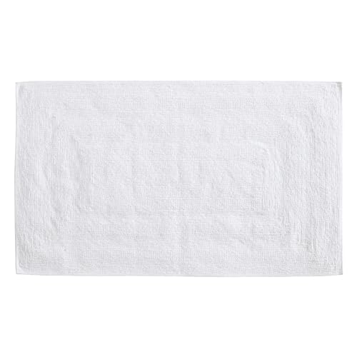 Eddie Bauer - Bathroom Rug, 100% Soft Plush Tufted Cotton Bath Rug, Highly Absorbent, Quick-Dry, and Skid-Resistant Backing (Logan White, 24" x 40") - color: White, style: 24" x 40"