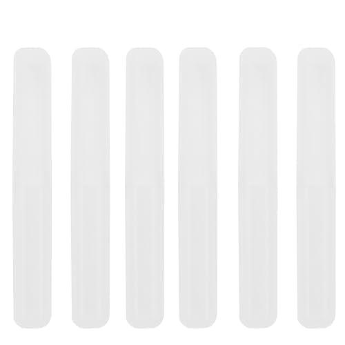 6 Pack Travel Toothbrush Containers Case Portable Plastic Breathable Toothbrush Holder Storage Dust-Proof and Sanitary for Travel Camping School Business (Clear A) - color: Clear A