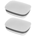 Toyvian Travel Soap Box with Lid and Sponge, Leakproof Portable Bar Soap Holder Case with Silicone Seal for Bathroom, Gym, Camping, Hiking – 2 Sets