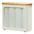 Toilet Paper Storage with Lid, Large Toilet Paper Holder for up to 12 Rolls, Free Standing Bathroom Storage Organizer with Lid, Beige