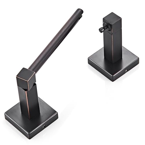 Ruacq Toilet Paper Holder Oil Rubbed Bronze-Toilet Paper Holder Wall Mount Double Post Pivoting Square-Toilet Tissue Roll Holder Rustproof Stainless Steel - color: Oil Rubbed Bronze, size: Square
