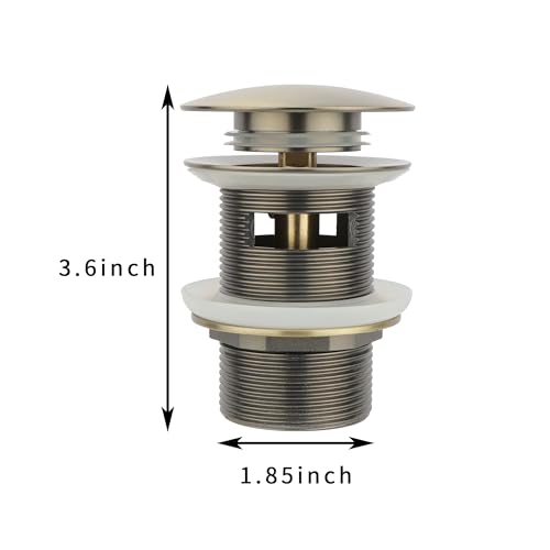 Bronze Freestanding Bathtub Drain Stopper, Compatible with Drain Rough-in Kit - color: Bronze Finish