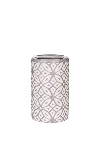 Groovy Bathroom Accessories Set - Complete Bath Accessory Sets Includes Soap Dispenser, Toothbrush Holder, Tumbler, Soap Dish, - color: Grey