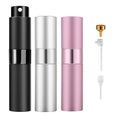 Perfume Travel Refillable Atomizer 8ML (3PCS) - Empty Cologne Spray Bottle, Portable & Leakproof Sprayer for Travel (Blue, Silver, pink) - color: Black, Silver, pink