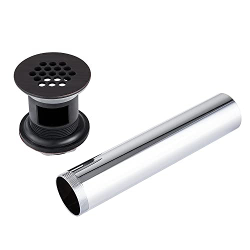 Artiwell Grid Drain Strainer Assembly With Overflow for Bathroom Sink, P.O. Plug Lavatory Drain, Oil Rubbed Bronze - color: Oil Rubbed Bronze, style: With Overflow