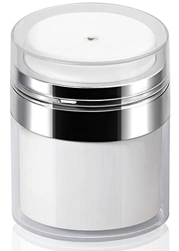 Airless Pump Jar - 1.7 Oz Moisturizer Dispenser Air Pump Containers, Container Vacuum Bottle Dispenser for Skincare Makeup Lotion - size: 1.7 Ounces, style: 1 JAR
