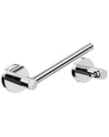 RUACQ Bathroom Toilet Paper Holder, Double Post Pivoting Wall Mounted Toilet Paper Holders, Stainless Steel and Zinc Alloy Bathroom Tissue Holder(Chrome) - color: Chrome, size: Wall Mounted