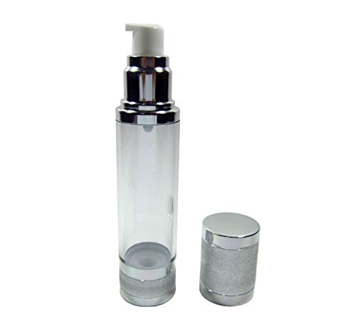 Tvoip 3Pcs/Lot 15ml 30ml 50ml Gold Pink Silver Glitter Diamond Airless Vacuum Bottles Luxury Emulsion Lotion Fragrance Perfume Spray Bottle (Silver) - color: Silver