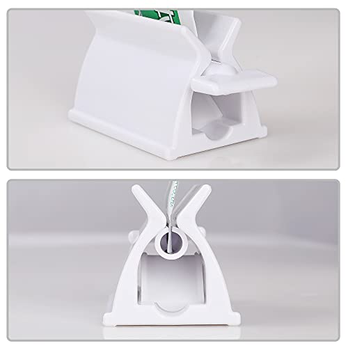 LONGFITE Toothpaste Squeezer Roller and Dispenser Large Stand Holder Multipurpose for Tube Items, 2 Pack