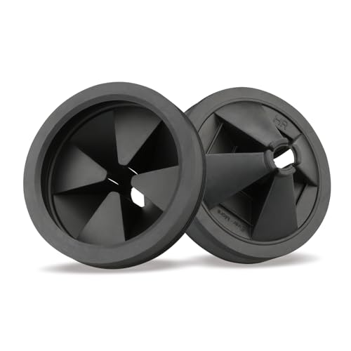 2 Pcs Garbage Disposal Splash Guard Sink Baffle, 3 1/8" Removable Garbage Disposal Rubber Drain Insert, Replacement Waste Food Garbage Disposal Parts for Waste King Whirlaway and GE Models - color: Black 3 1/8" 2pack
