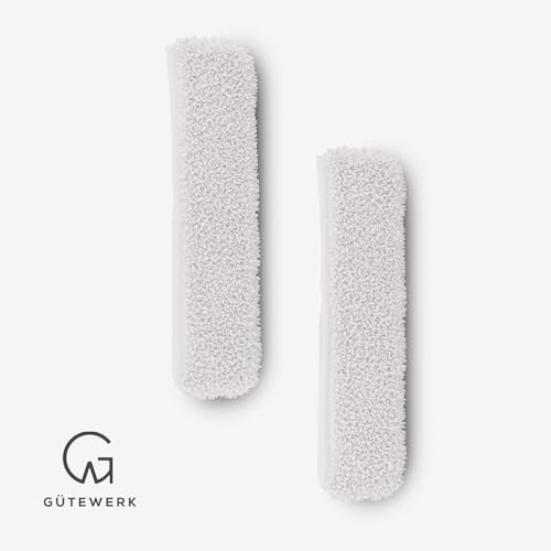 GÜTEWERK 2× Microfibre Cloths – Accessory for 11" Squeegee – Lint-Free, Streak-Free Cleaning for Car, Home, Kitchen, Windows & Glass – Cloths Only, Squeegee NOT Included - color: Accessory, size: 11 Inches