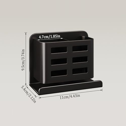 Black Toothbrush Holder wall Mount, Aluminum，No Drilling Required | Aluminum Material Shower Shaver Storage Rack,Removable Toothpaste Storage Rack - size: Black double slot