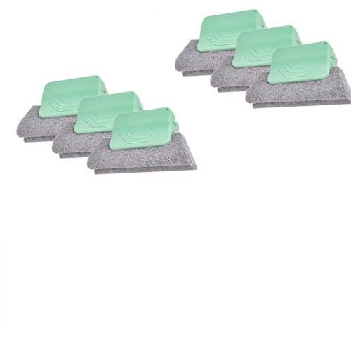Magic Window Track Cleaner, 2025 New Groove Cleaning Brush Tools Set, Hand-held Window Track Cleaner Brushes Tools for Window lides Gaps Tile Lines Shutter Car Vents (Green, 6PCS) - color: Green, size: 6PCS