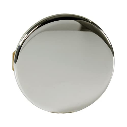 Westbrass D398RK-05 1-1/2" NPSM Coarse Thread Mushroom Tip-Toe Bathtub Drain Stopper with Illusionary Overflow Faceplate, Polished Nickel - color: Polished Nickel, size: 1 Pack