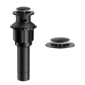 FORIOUS Bathroom Sink Drain with Overflow, Pop Up Drain Assembly with Detachable Basket Stopper, Anti-Explosion and Anti-Clogging Strainer, 304 Stainless Steel, Matte Black - color: Matte Black
