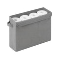 Cupic Cupid Toilet Paper Storage Baskets, Bathroom Toilet Paper Storage with Lid, Holds 12 Regular or 9 Mega Rolls, Slim Toilet Tissue Holder Basket with Clear PVC Lid and Handles, Grey - color: Grey