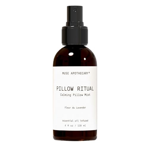 Muse Apothecary Pillow Ritual - Aromatic, Calming and Relaxing Pillow Mist, Linen and Fabric Spray - Infused with Natural Aromatherapy Essential Oils - 4 oz, Fleur du Lavender - size: 4 Fl Oz (Pack of 1)