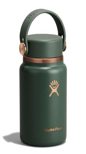 Hydro Flask Micro Bottle - Insulated Mini Leak Proof Flask for Purse or Pocket in 6.7 Oz Forest Green Arc - color: FOREST GREEN ARC
