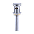 KES Bathroom Sink Drain with Overflow Vessel Vanity Sink Pop Up Drain Stopper Polished Chrome, ALL Metal Rustproof Brass and 304 Stainless Steel, S2008A-CH - color: Polished Chrome, style: With Overflow, 1 Pack