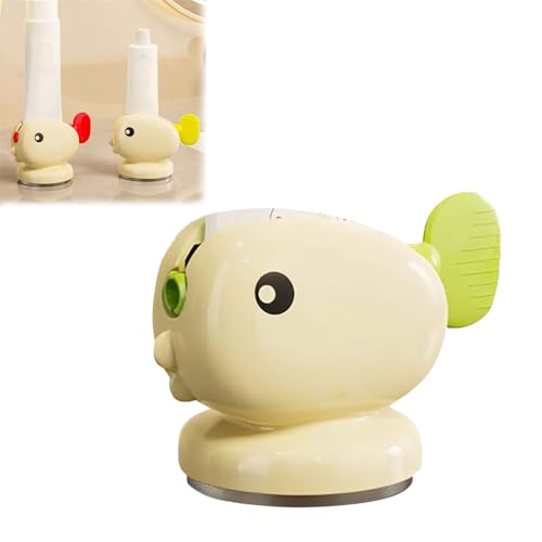 Cute Whale Toothpaste Squeezer,Suction Cup Manual Toothpaste Squeezer,Multifunction Manual Rotate Toothpaste Dispenser Bathroom Accessories Sets Products (Green) - color: Green