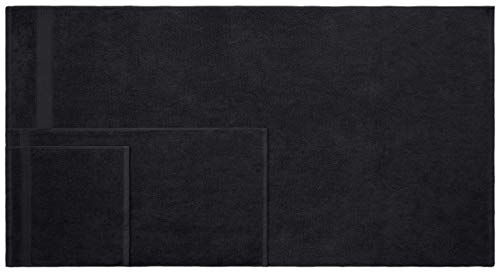 American Bath Towels 100% Cotton 6 Piece Turkish Towel Set, Ultra Soft Absorbent Bathroom Towels, 2 Bath Towel 2 Hand Towels 2 Washcloths, Black - color: Black, size: 6 Piece Towel Set XL