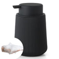 YAUKPH Striped Foaming Hand Soap Dispenser with Leak-Proof Pump for Bathroom and Kitchen Countertop 11oz Black - color: Black, size: Foaming Dispenser