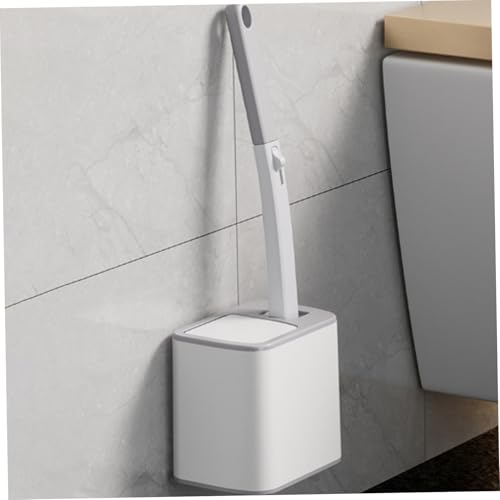 Disposable Toilet Cleaning System|Disposable Toilet Brush with 30 Refill Pads, Wall-Mounted Brush with Replacement Heads and Holders 360 Degree Cleaning for Bathtub Sink Wash Basin