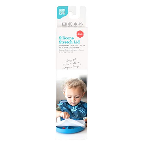 Bumkins Toddler and Baby Suction Plate, Divided Grip Dish Cover for Babies and Kids, Baby Led Weaning, Feeding Supplies, Store and Label Leftovers, Food Prep Portions, Fits Bumkins Dish and Plate - color: A1 Sm GD Lid