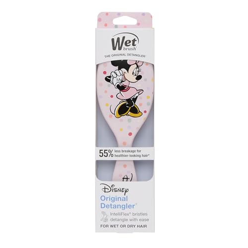Wet Brush Original Detangling Hair Brush, Hello Disney Minnie Mouse - Ultra-Soft IntelliFlex Bristles - Detangler Brush Glide Through Tangles With Ease For All - For Women, Men, Wet & Dry Hair - color: Minnie