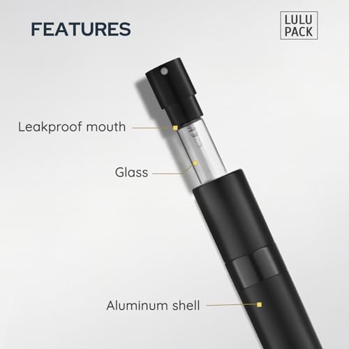 Lulupack Travel Perfume Bottle Refillable - Cologne Spray Atomizer Mini - Small Travel Size Empty Sprayer for Refill Sample Container - Portable Fragrance Decant Dispenser for Women Men 8ml 4PCS Grey - color: Dark Series