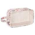 Narwey Clear Toiletry Bags for Traveling Women Men, Clear Travel Bags for Toiletries Makeup Bag Cosmetic Bag with Zipper, Make Up Organizer, Skincare Bag (Beige Flamingo) - color: Beige Flamingo