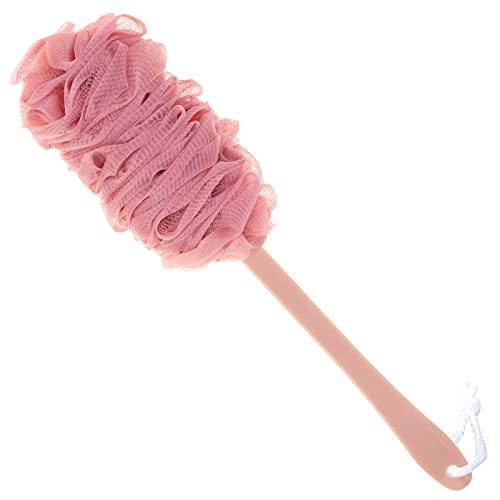 Back Scrubber for Shower, Loofah Long Handle Bath Body Brush, Soft Nylon Mesh Sponge On a Stick for Shower Men Women Kids Elderly, Exfoliating Scrub Cleaning Luffa for All Kinds of Skin(Pink) - color: Pink
