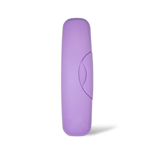 RADIUS Toothbrush Travel Case for Big Brush/Original/Scuba Brushes, BPA-Free Recycled Plastic, Portable for Bathroom, School, Home, Camping - Lavender (ONLY fits the Big Brush/Original/Flex/SCUBA) - color: Lavender, size: 6.88H - 1.5W - 2L (in)