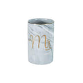 Marble ceramic mug, creative ceramic toothbrush holder, simple couple mouthwash cup. (Grey & A) - color: Grey & A