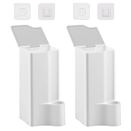 2-Pack Toilet Holder Compatible with Clorox Toilet Wand Only, Space-Saving Wall-Mount & Free-Standing Storage for Disposable Scrubbing Pads - Ideal Choice for Toilet Wand