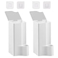 2-Pack Toilet Holder Compatible with Clorox Toilet Wand Only, Space-Saving Wall-Mount & Free-Standing Storage for Disposable Scrubbing Pads - Ideal Choice for Toilet Wand