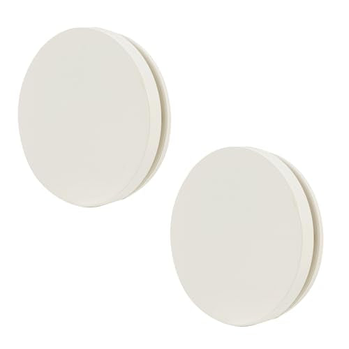 Westbrass D980R-2-65 Floating No-Hole Bath Waste Overflow Faceplate and Adaptor, Powder Coat Biscuit (2-Pack) - color: Powder Coat Biscuit, size: 2 Pack
