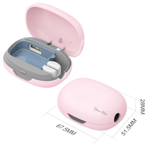 YourMate UVC Rechargerable Toothbrush Sanitizer Case Travel Toothbrush Covers Case with Holder for Houshold and Traveling or Business Trip Pink - color: Pink