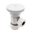 Westbrass D105-50 Round Handle Angle Stop Shut Off Valve, 1/2" Copper Pipe Inlet with 3/8" Compression Outlet, Powder Coat White - color: Powder Coat White, size: 1 Pack