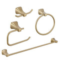 4 Piece Gold Bathroom Hardware Set - Brushed Gold Bathroom Accessories, 23.6 Inch Towel Bar | Towel Hook | Toilet Paper Holder | Hand Towel Holder (Dark Champagne Bronze) - color: Dark Champagne Bronze