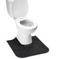 Upgrade Round Commode Potty Training Mats for Boys, Toilet Training Mats, Potty Training Toilet Rugs, Toilet Rugs u Shaped Washable,Toilet mats for Bathroom(4 Pack, Dark Grey) - color: Dark Grey
