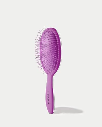 Framar Detangling Brush for Curly Hair – Hair Brushes for Women, Wet Hairbrush For Women, Hairbrushes, Purple Hair Brush Detangler, Reduces Breakage, Frizz and Static – Purple - color: Purple