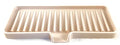 Silicone Soap Dish Tray and Sponge Holder with Drain Chute, Rectangular, Kitchen and Bathroom Sink Organizer (Sand Dollar, 9"x3.5") - color: Sand Dollar, size: (MD) 9"x3.5"