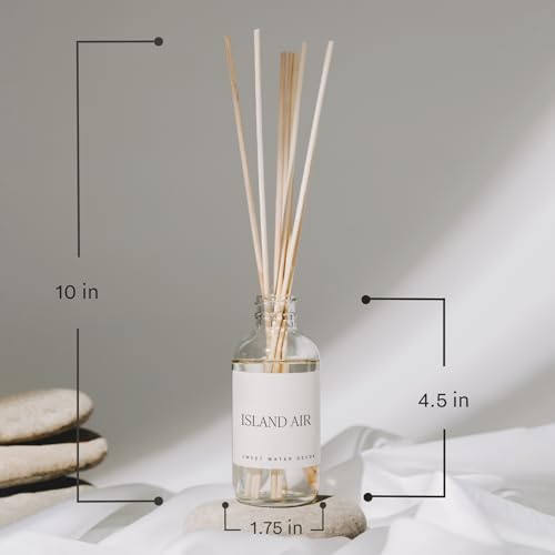 Sweet Water Decor Spa Day Reed Diffuser Set - Sea Salt, Jasmine, Wood, and Cream Scented Diffuser - Relaxing Spa Scent Diffusers for Home, Long Lasting Fragrance, Made in the USA - style: Spa Day No. 37