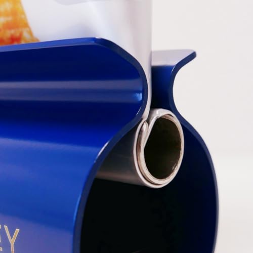 XYKEEY Toothpaste Tube Squeezer - Set of 2 Toothpaste Squeezer Rollers, Metal Toothpaste Tube Wringer Seat Holder Stand (Blue) - color: Blue