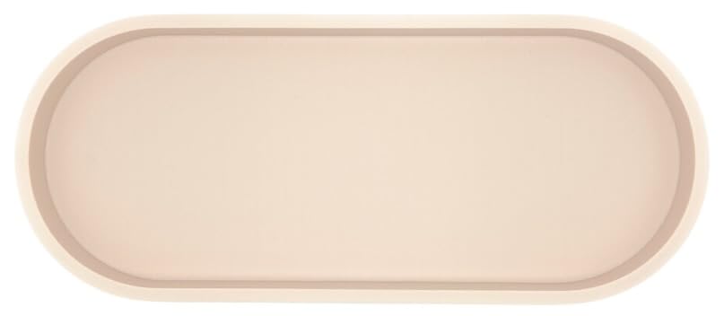 Premium 12” x 5” Silicone Vanity Tray | Sink and Surface Organizer with Sturdy Non-Slip Base | Heat Safe, Dishwasher Safe (Sand Dollar) - color: Sand Dollar